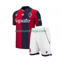 Camisola Bologna Criança Equipamento Primeiro 2025-2026 Manga Curta